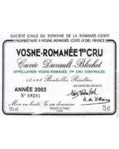 Domaine de la Romanee Conti Vosne Romanee 1er Cru Duvault Blochet 2008