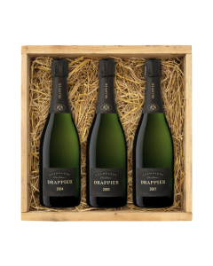 Champagne Drappier L’Oenotheque Vertical Wooden Box 2004/05/07